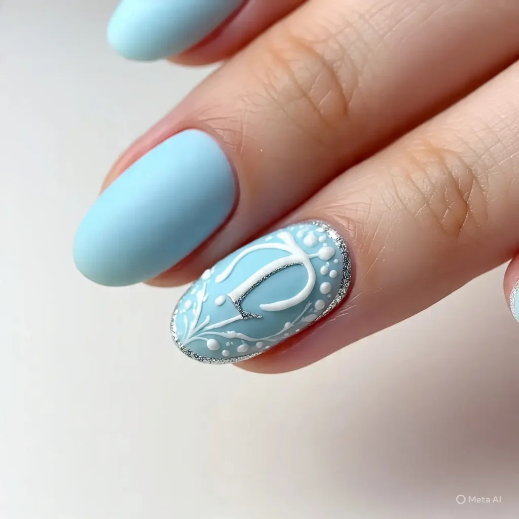 Matte Finish skyblue nail paint